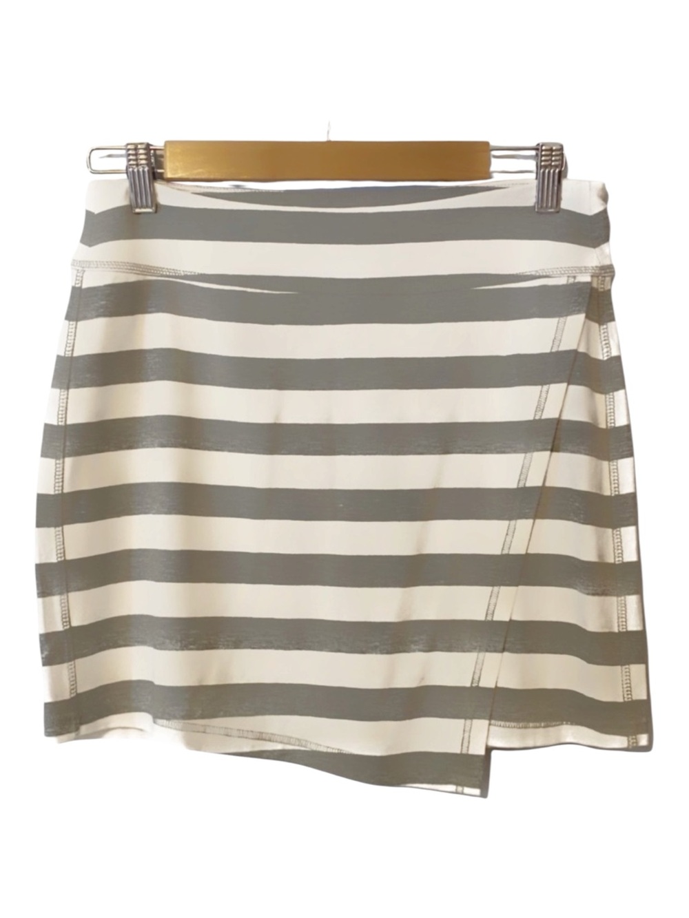 Athleta Ribbon Stripe Faux Wrap Skirt Pickleball Coastal Preppy Resort Small